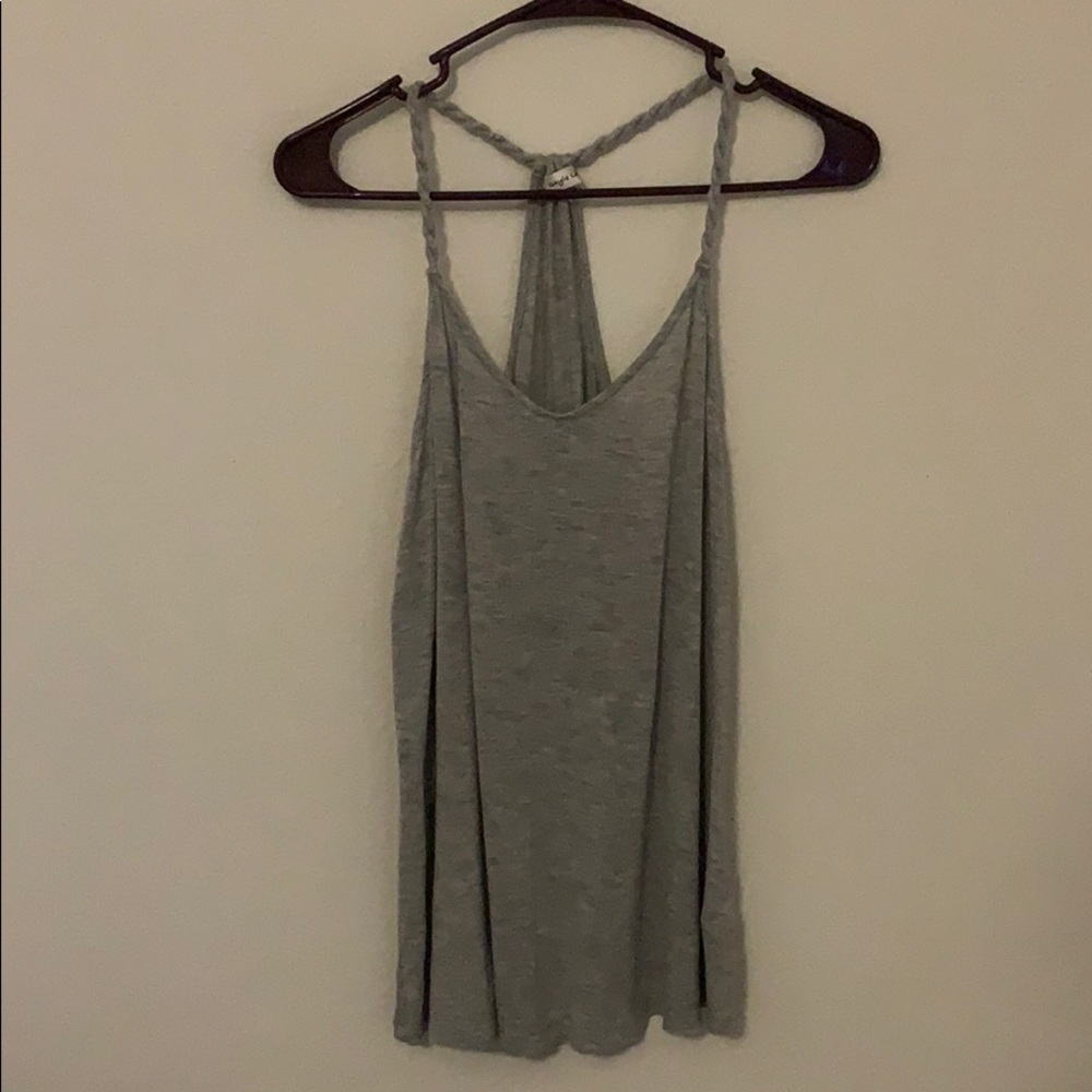 Grey Rope Detail Tank Top